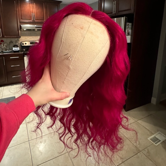 LN — 22” Human Hair 13x4 HD Hot Pink PRE CUT Lace Front Wig - Picture 8 of 11